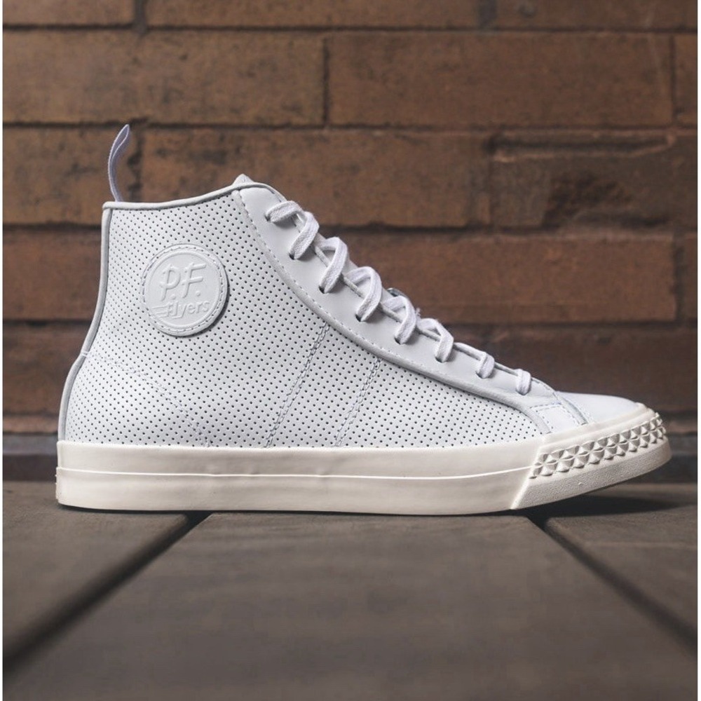 PF Flyers X Todd Snyder Rambler Sneakers Men's 13 White Perf Leather Wmns 14.5